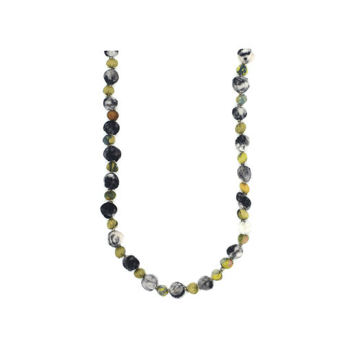 Monochrome silk beads necklace